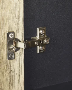 Estante Com 4 Prateleiras Castanho Clara E Preta Salter