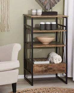 Estante Com 3 Prateleiras Castanha Escura Keene