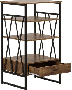 Estante Com 3 Prateleiras Castanha Escura Keene