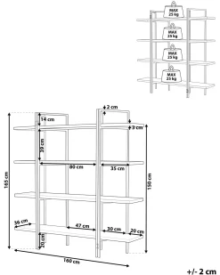 Estante Com 4 Prateleiras Castanha Escura Compton
