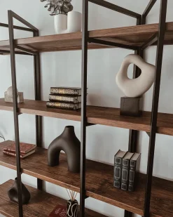 Estante Com 4 Prateleiras Castanha Escura Compton