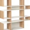 Estante Com 5 Prateleiras Castanho Claro E Branco Amarilo