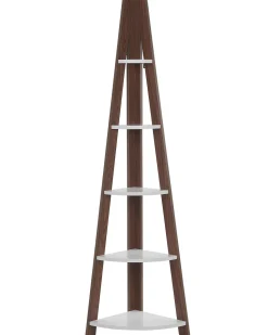 Estante De Canto Com 5 Prateleiras Castanha E Branca Mobile Solo