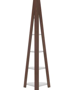 Estante De Canto Com 5 Prateleiras Castanha E Branca Mobile Solo