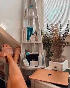 Estante De Canto Com 5 Prateleiras Branca Mobile Solo