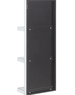 Estante De Casa De Banho Com 3 Prateleiras Em Efeito De Espelhado Prateado Gaona