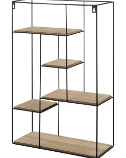 Estante De Parede Com 5 Prateleiras Castanha Clara Laurel