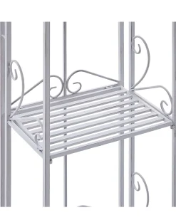 Estante Metalica Cinzenta Com 4 Prateleiras Valdivia