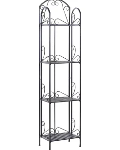 Estante Metalica Preta Com 4 Prateleiras Valdivia