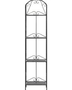 Estante Metalica Preta Com 4 Prateleiras Valdivia