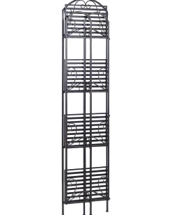 Estante Metalica Preta Com 4 Prateleiras Valdivia