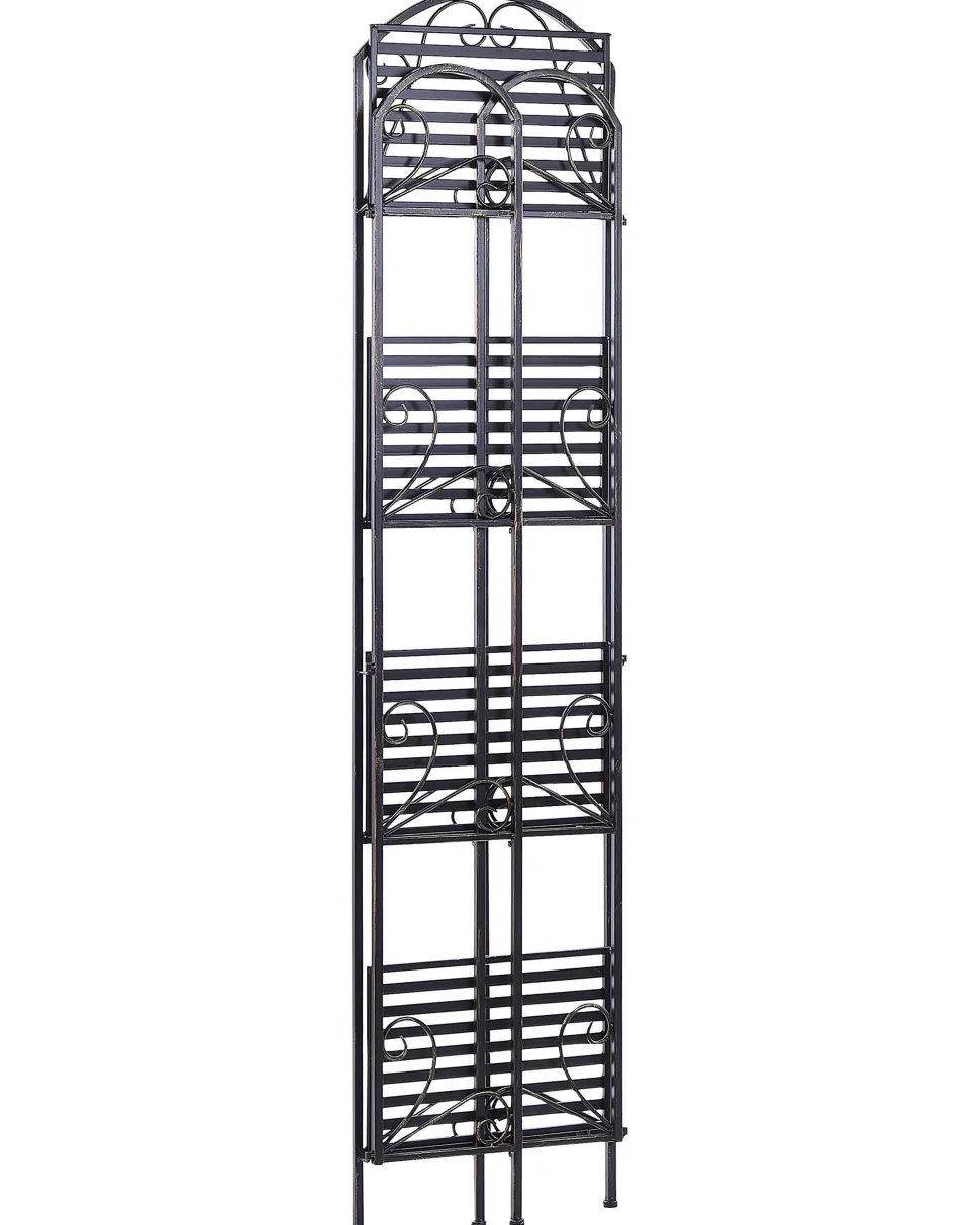 Estante Metalica Preta Com 4 Prateleiras Valdivia