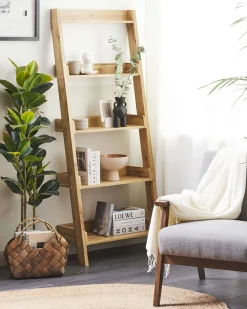 Estante Tipo Escada Castanha Clara Mobile Trio