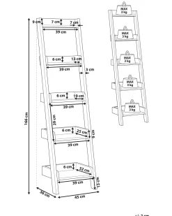 Estante Tipo Escada Com 5 Prateleiras Branca Mobile Duo