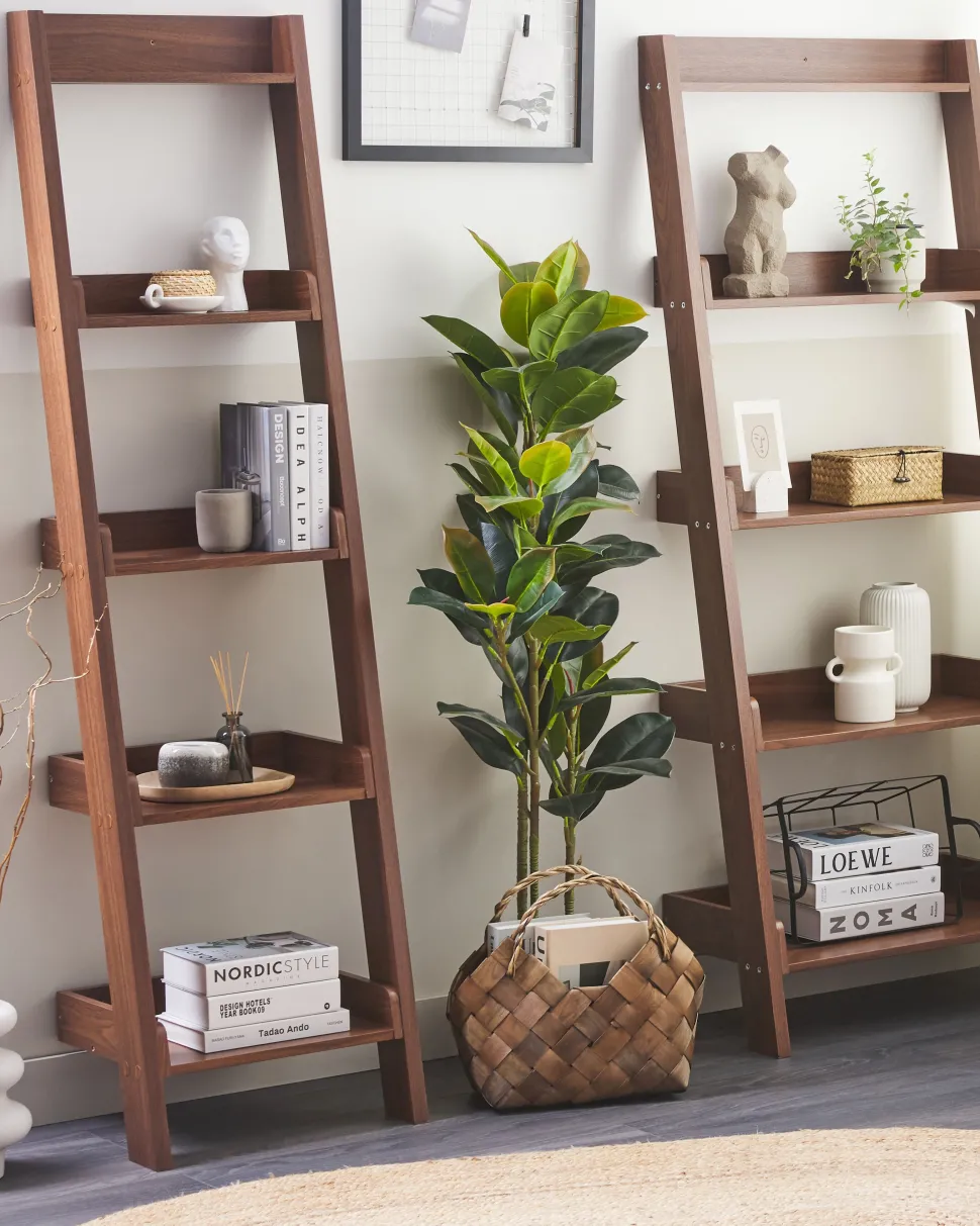 Estante Tipo Escada Com 5 Prateleiras Castanha Mobile Duo