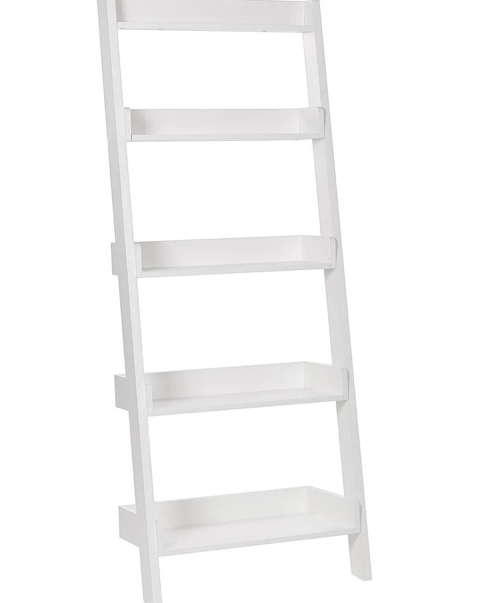 Estante Tipo Escada Com 5 Prateleiras Branca Mobile Trio