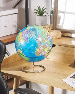 Globo Decorativo 29 Cm Azul Com Magneticos Cartier