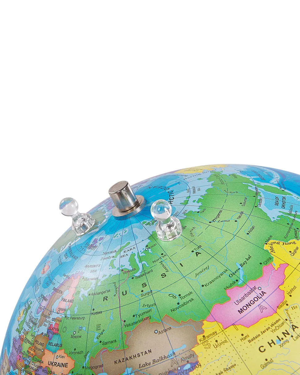 Globo Decorativo 29 Cm Azul Com Magneticos Cartier