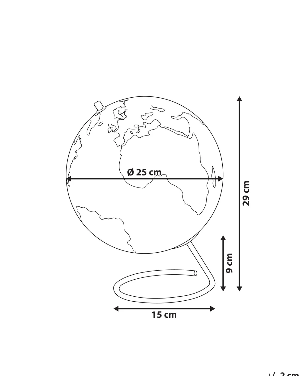 Globo Decorativo 29 Cm Azul Com Magneticos Cartier