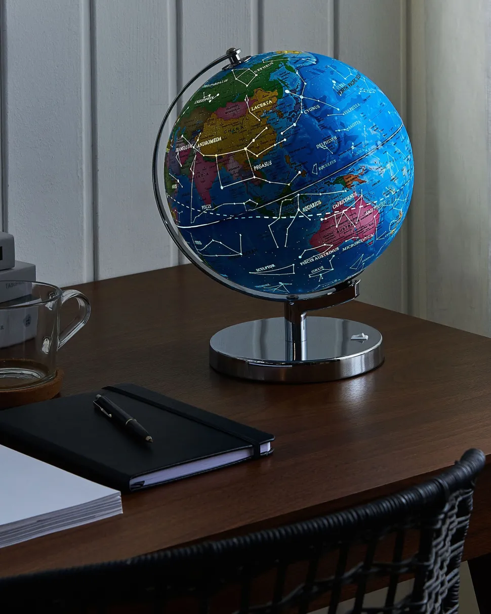 Globo Decorativo Com Led Azul 30 Cm Stanley