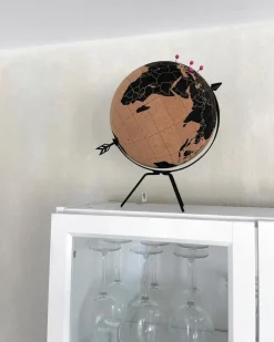 Globo Decorativo Preto E Castanho 35 Cm Battuta