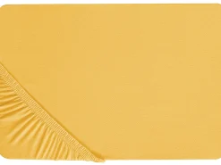 Lencol-Capa Em Algodao Amarelo Mostarda 90 X 200 Cm Janbu