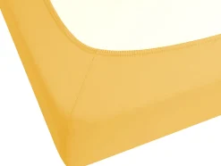 Lencol-Capa Em Algodao Amarelo Mostarda 90 X 200 Cm Janbu