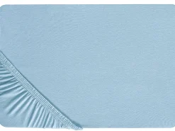 Lencol-Capa Em Algodao Azul Claro 90 X 200 Cm Hofuf