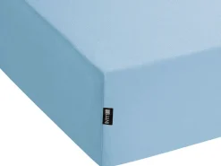Lencol-Capa Em Algodao Azul Claro 90 X 200 Cm Hofuf