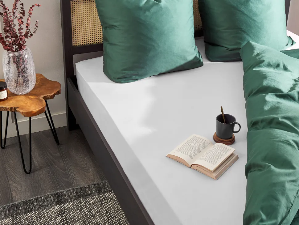 Lencol-Capa Em Algodao Branco 90 X 200 Cm Janbu