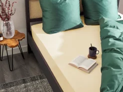 Lencol-Capa Em Algodao Creme 90 X 200 Cm Janbu