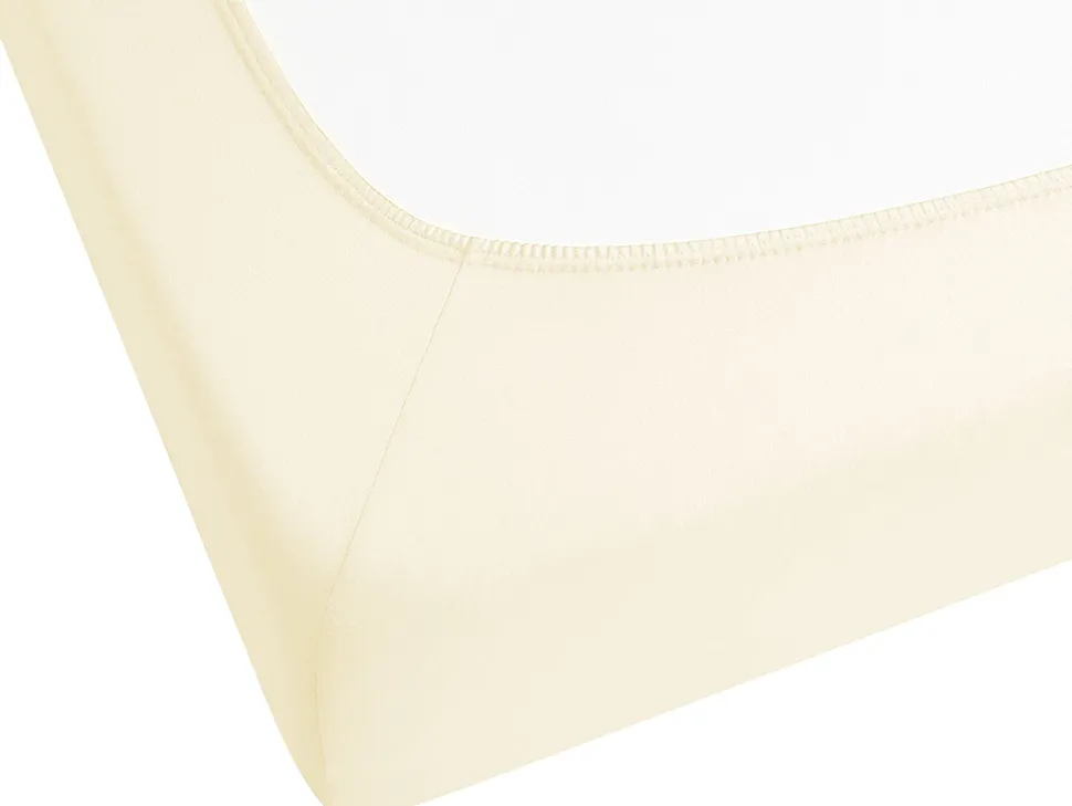 Lencol-Capa Em Algodao Creme 90 X 200 Cm Janbu