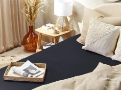 Lencol-Capa Em Algodao Preto 90 X 200 Cm Janbu