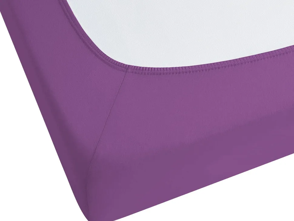 Lencol-Capa Em Algodao Purpura 90 X 200 Cm Janbu