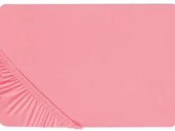 Lencol-Capa Em Algodao Rosa Coral 90 X 200 Cm Janbu