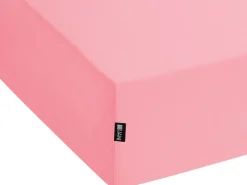 Lencol-Capa Em Algodao Rosa Coral 90 X 200 Cm Janbu