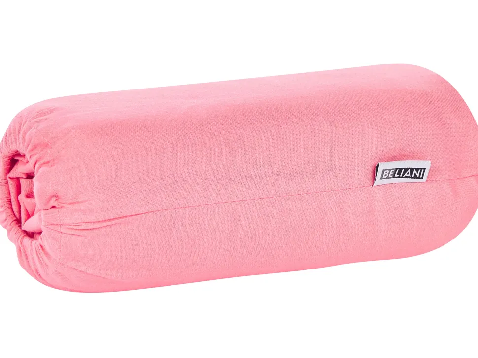 Lencol-Capa Em Algodao Rosa Coral 90 X 200 Cm Janbu