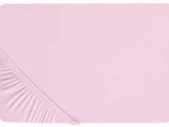 Lencol-Capa Em Algodao Rosa 90 X 200 Cm Janbu