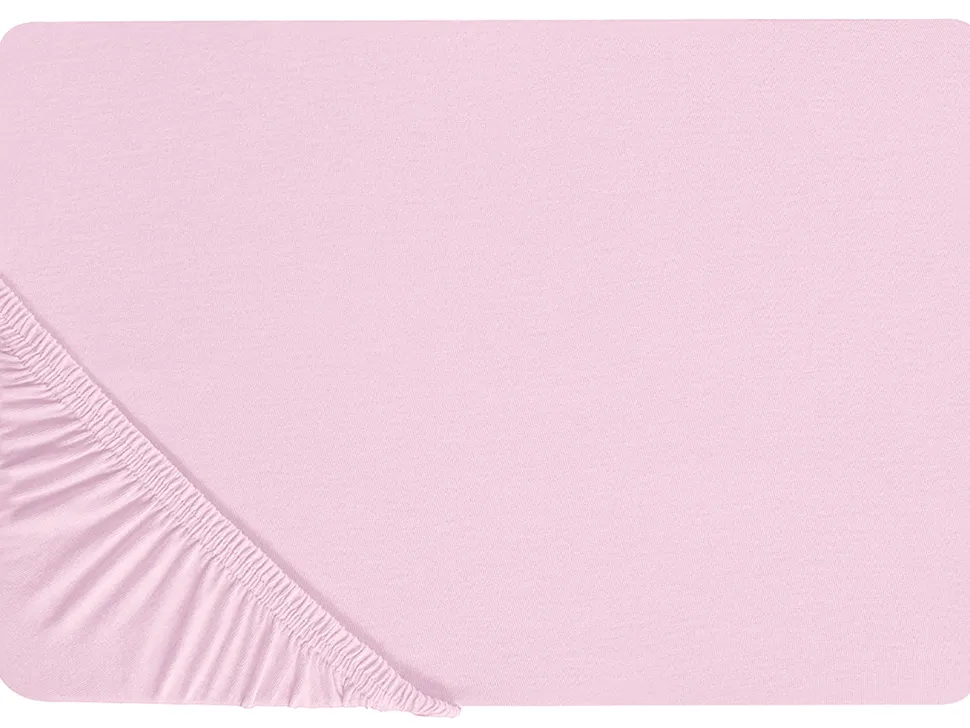 Lencol-Capa Em Algodao Rosa 90 X 200 Cm Janbu