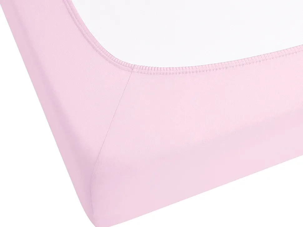 Lencol-Capa Em Algodao Rosa 90 X 200 Cm Janbu