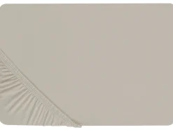 Lencol-Capa Em Algodao Taupe 90 X 200 Cm Janbu