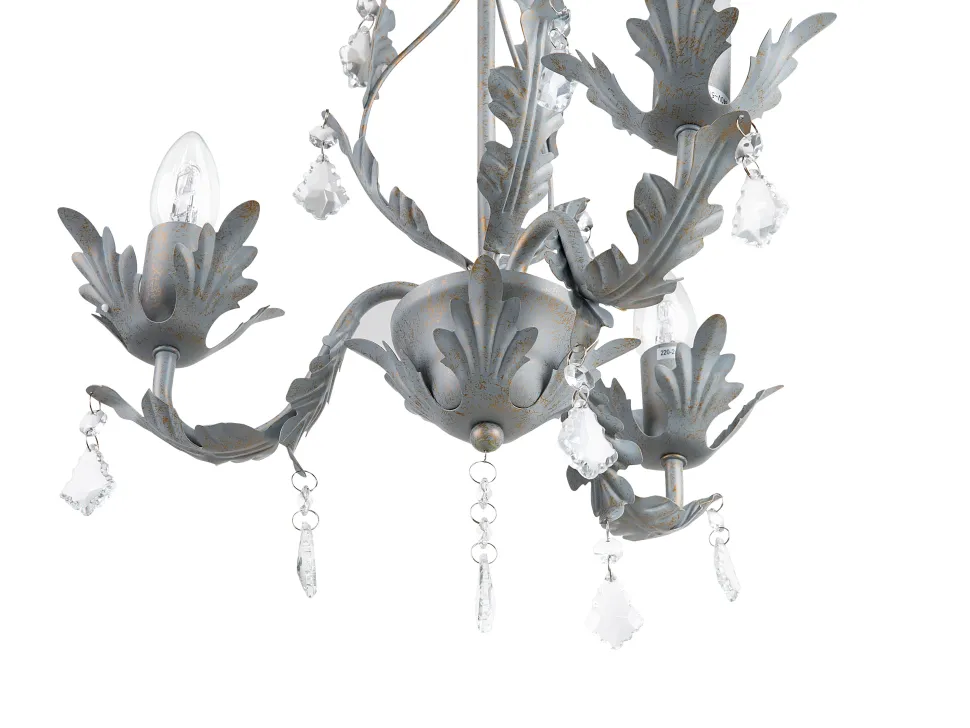 Lustre Cinzento Para 3 Lampadas Isen