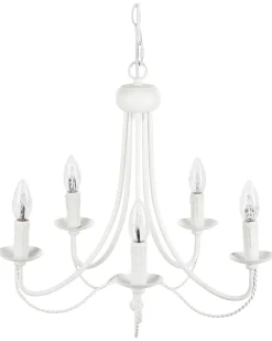 Lustre Em Metal Branco Dabus