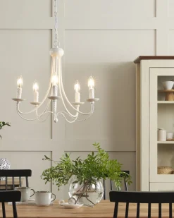 Lustre Em Metal Branco Dabus