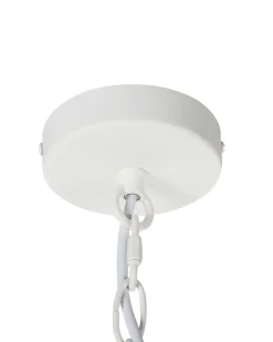 Lustre Em Metal Branco Dabus