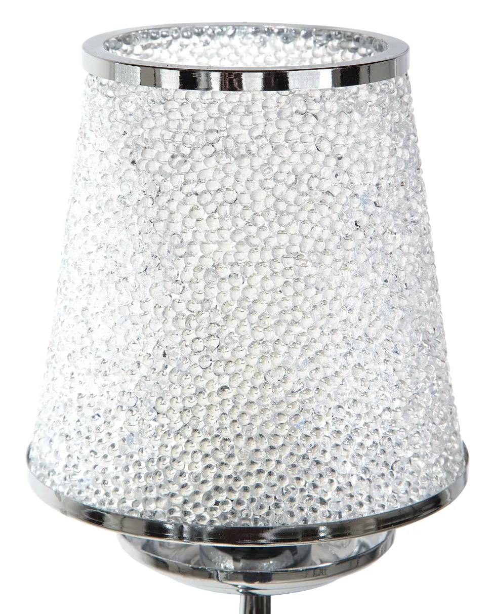 Lustre Em Metal Prateado Para 6 Lampadas Bradano