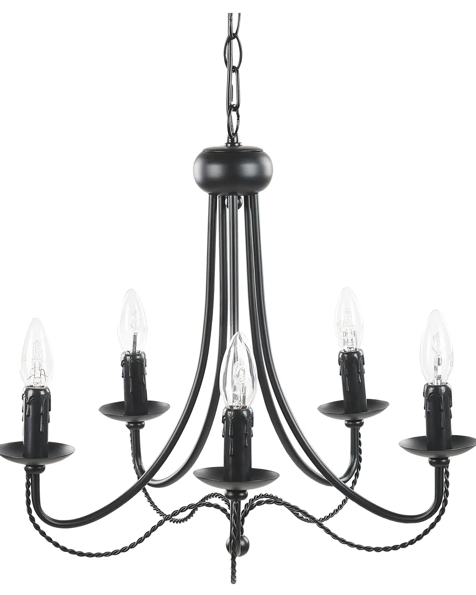 Lustre Em Metal Preto Dabus