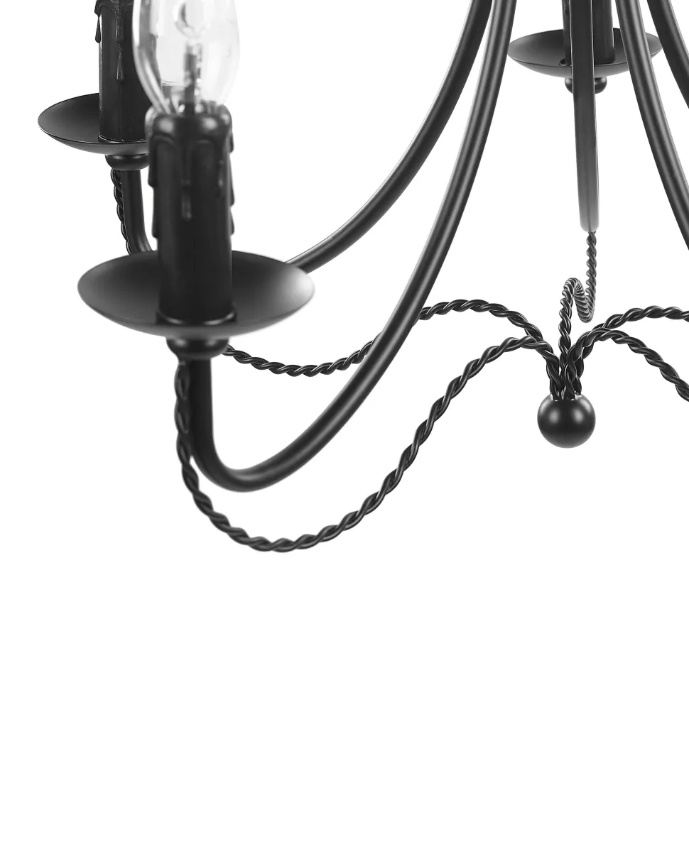 Lustre Em Metal Preto Dabus