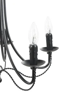 Lustre Em Metal Preto Dabus