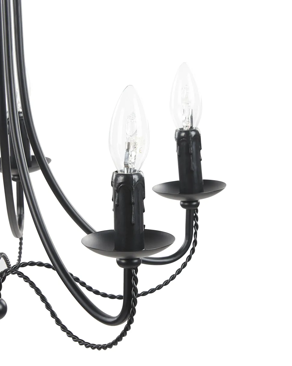Lustre Em Metal Preto Dabus